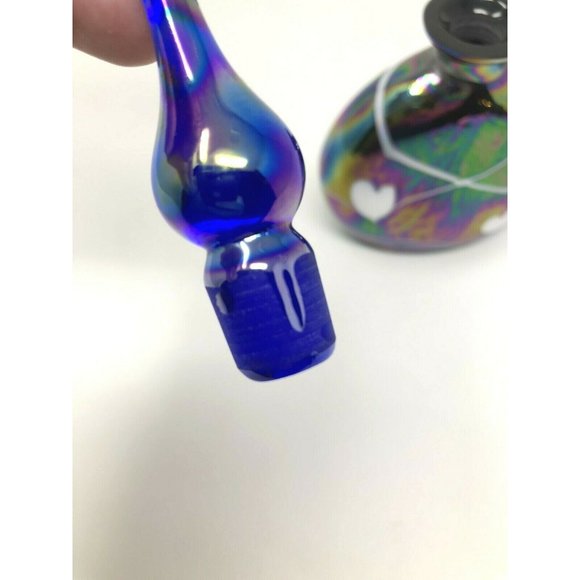 Studio Art Glass Iridescent Nouveau Perfume Bottle - Picture 10 of 10